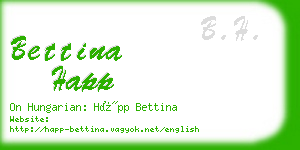 bettina happ business card